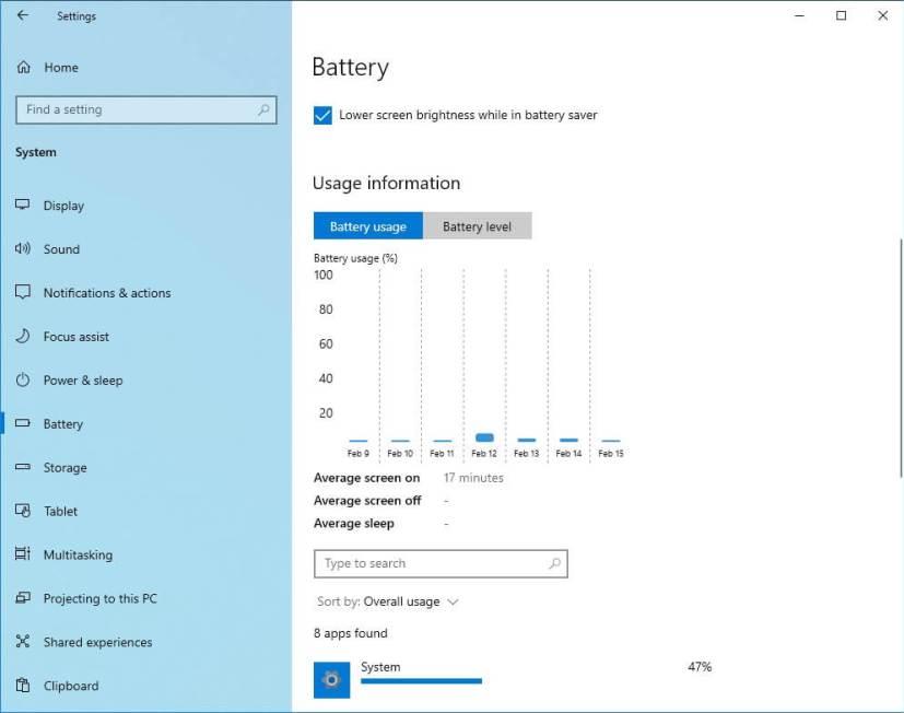 How to enable new battery usage settings on Windows 10 (Dev Channel)