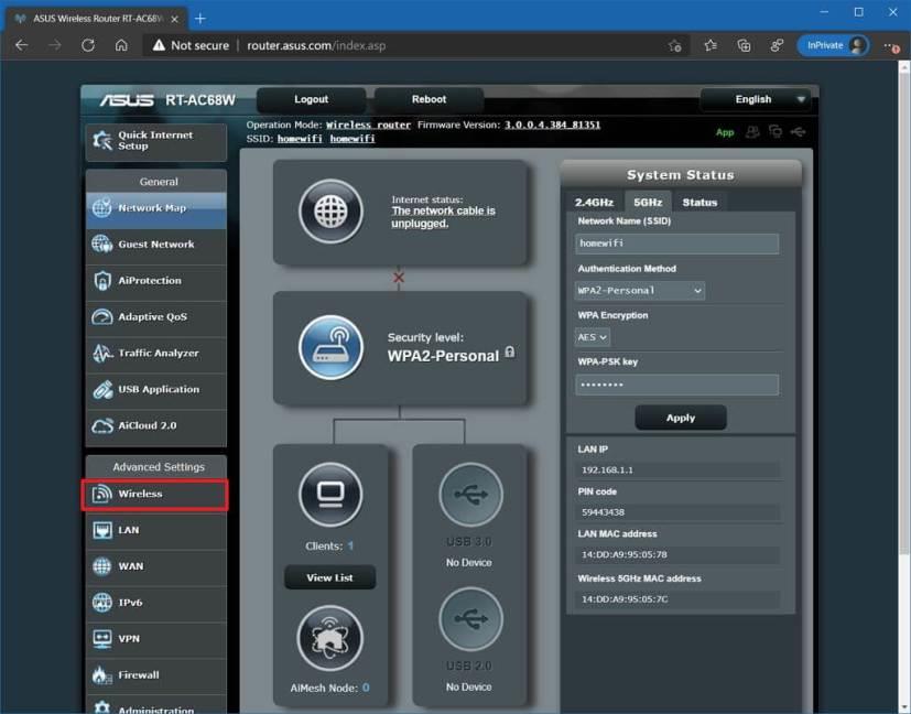 How to change WiFi network password on router or access point