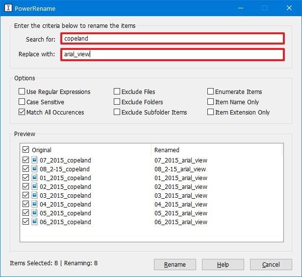 How to batch rename files using PowerToys PowerRename on Windows 10