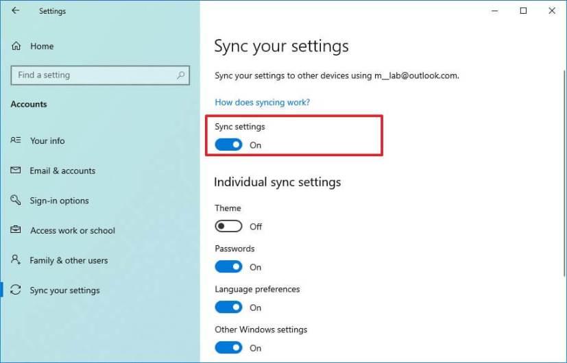 How to sync settings across devices on Windows 10