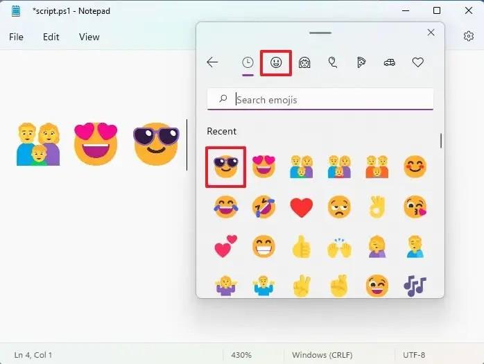 How to insert emojis on Windows 11