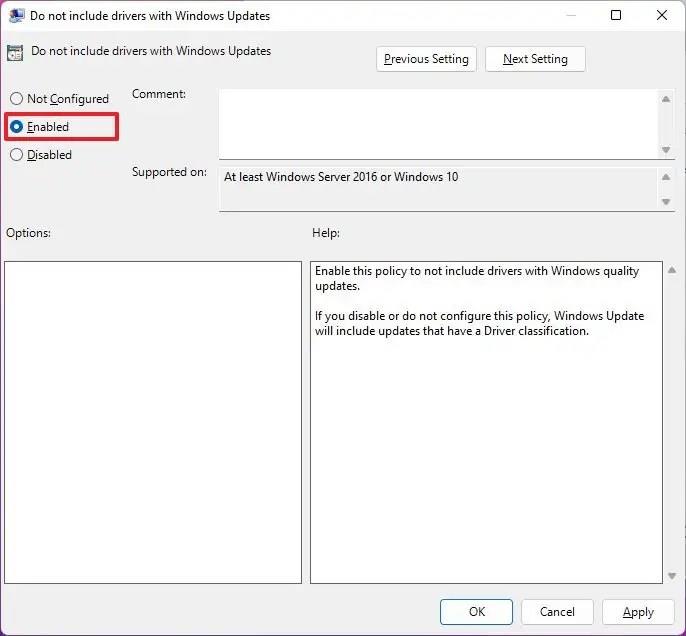 How to disable automatic driver install on Windows 11