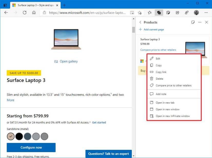 How to use Collections feature on Microsoft Edge