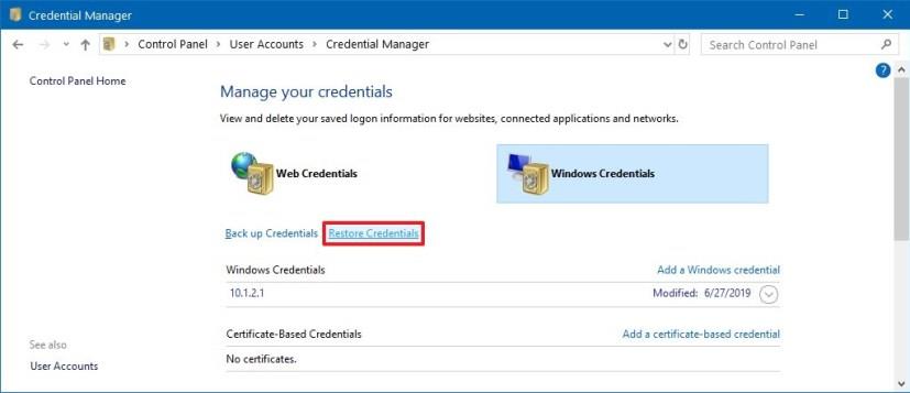 How to use Credential Manager on Windows 10