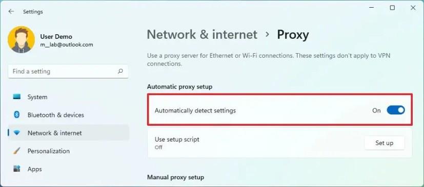 How to set up proxy server on Windows 11