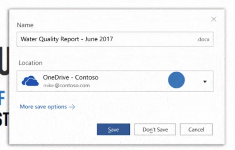 Office 365 files will now save into OneDrive by default