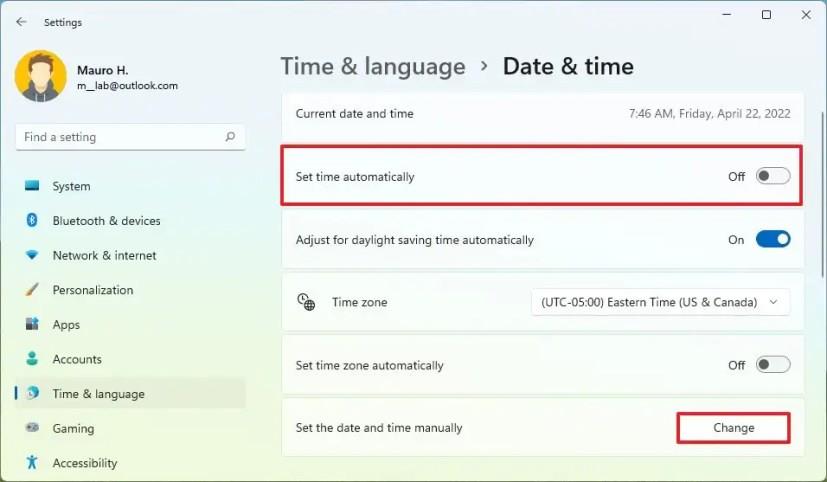 How to change time zone on Windows 11