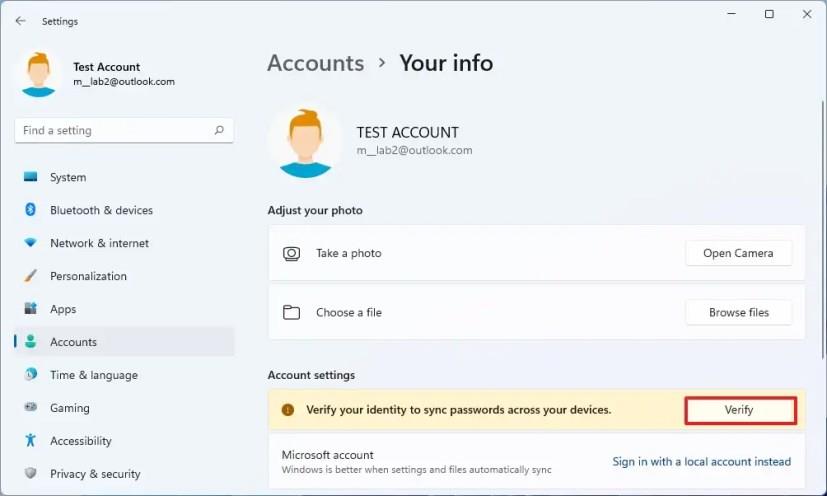 How to link local account with Microsoft account on Windows 11