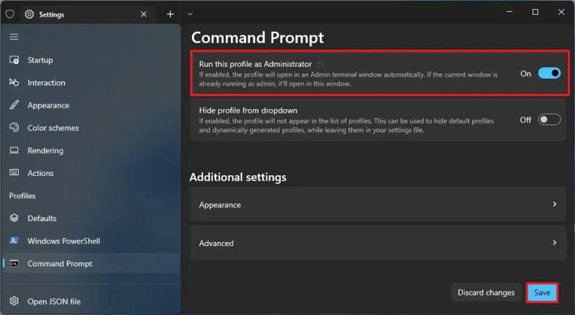 How to always open Command Prompt as administrator