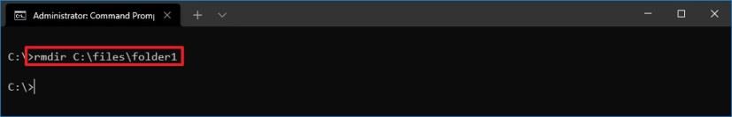 How to delete folder with subfolders using command line on Windows 10
