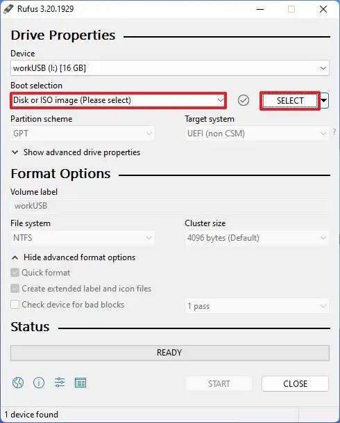 How to create bootable USB drive for Windows 11 with Rufus