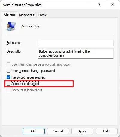 How to create local administrator account on Windows 11