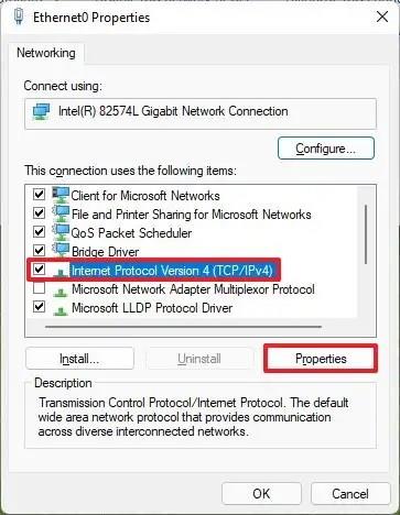 How to remove static IP address on Windows 11