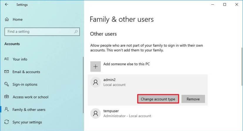 How to create local account on Windows 10