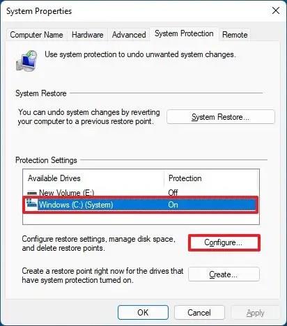 How to create restore point on Windows 11