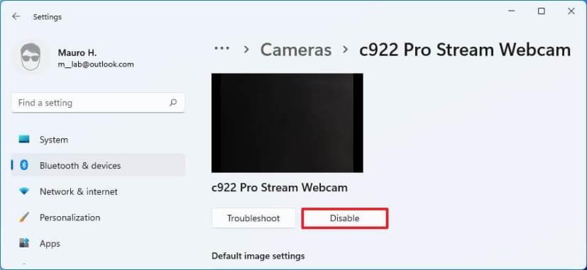 How to disable camera on Windows 11