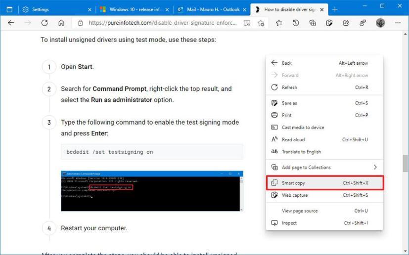 How to use Smart Copy to preserve formatting on Microsoft Edge