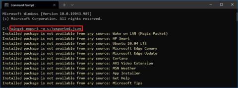 Come esportare e importare app con Winget su Windows 11, 10