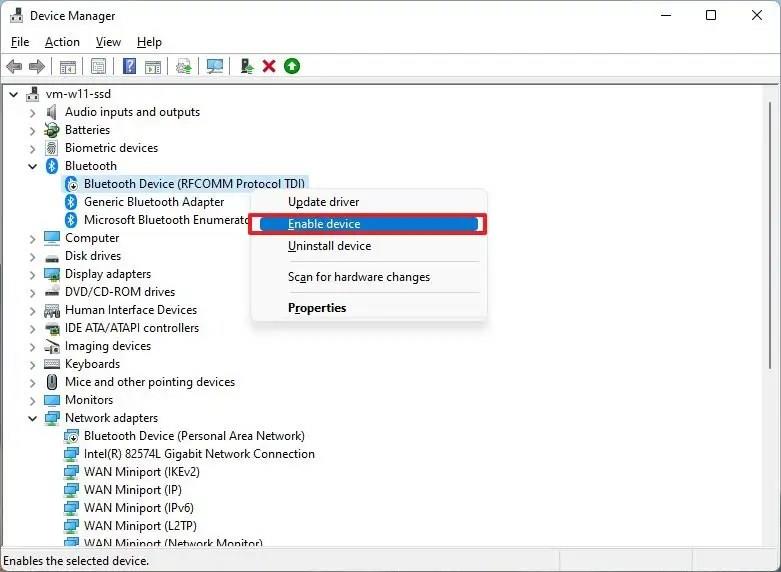 How to enable Bluetooth on Windows 11