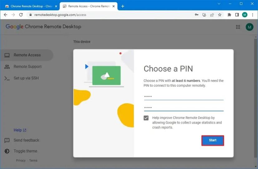 How to enable remote desktop on Windows 10 Home using Chrome