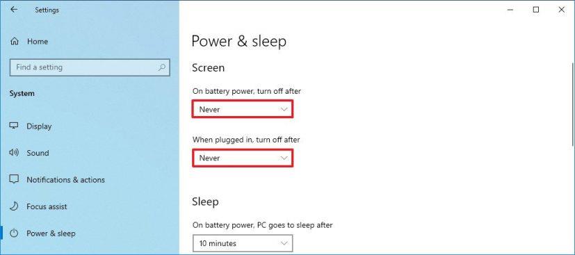 How to keep screen from turning off on Windows 10