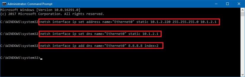 How to set a static IP address on Windows 10