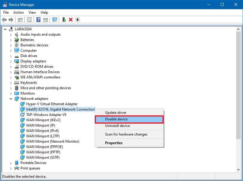 How to enable or disable device driver on Windows 10