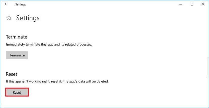How to reset Windows 10 Settings app when not working