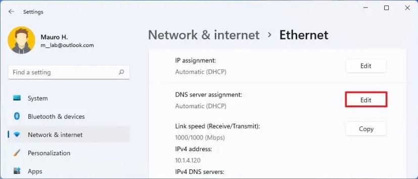 How to change DNS server address on Windows 11