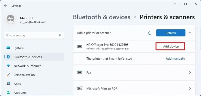 How to install wireless printer on Windows 11