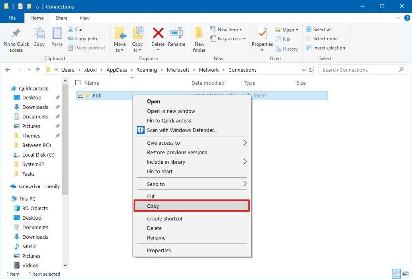 How to export and import VPN connections on Windows 10