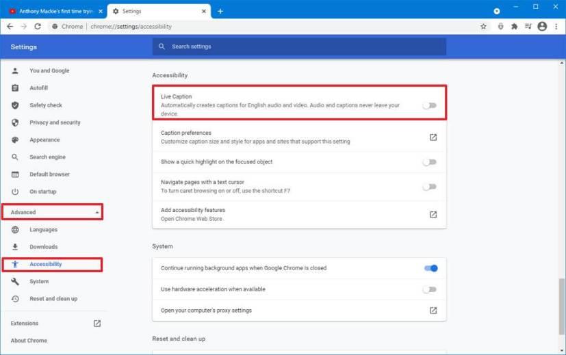 How to set up Live Caption in Google Chrome