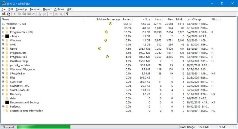 How to analyze hard drive space with WinDirStat on Windows 10