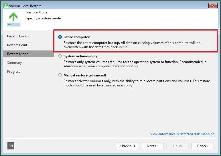 How to create full backup with Veeam on Windows 11