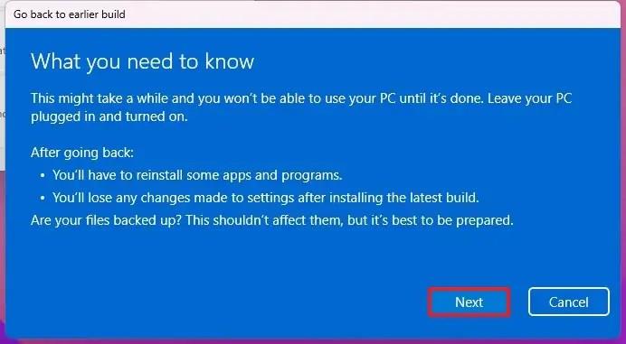 How to uninstall Windows 11 22H2