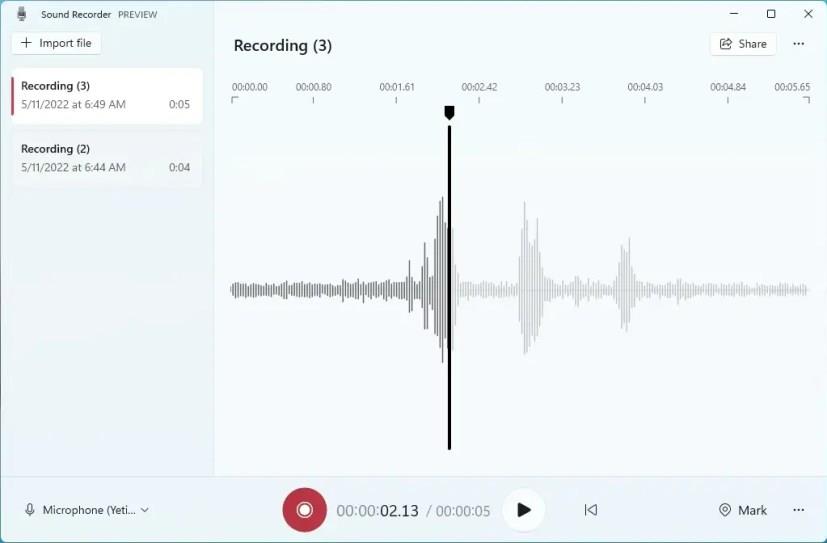 Windows 11 gets redesigned version of Sound Recorder app