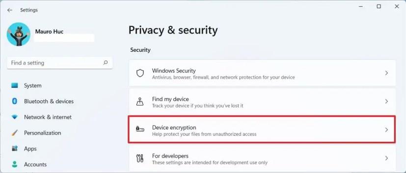 How to enable BitLocker device encryption on Windows 11 Home