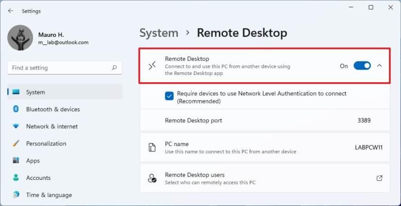 How to enable Remote Desktop on Windows 11