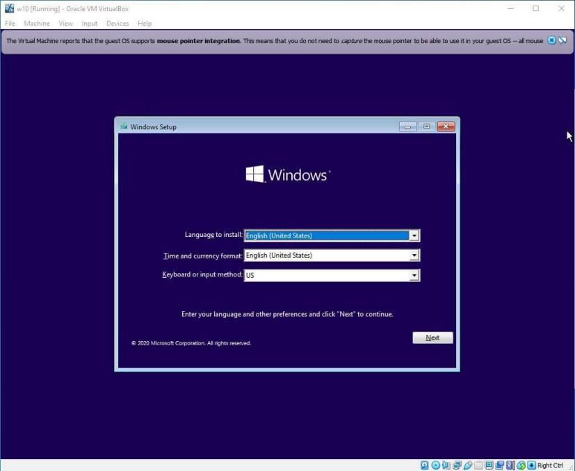 How to create Windows 10 virtual machine on VirtualBox