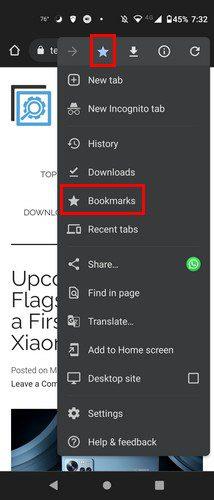 Chrome pentru Android: Cum să marcați un site pentru mai târziu