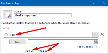 Cum să te faci automat Cc sau Bcc în Outlook