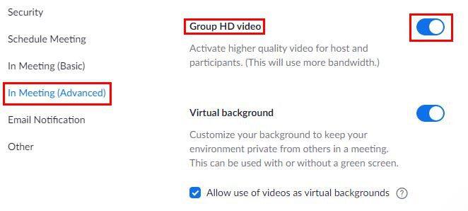 Zoom'da Grup HD Videosu Nasıl Kullanılır