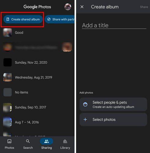 Come creare e condividere un album con aggiornamento automatico su Google Foto