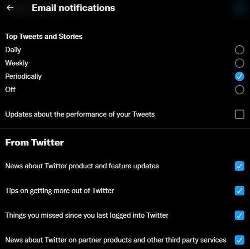 Twitter: Cách thay đổi tùy chọn email của bạn