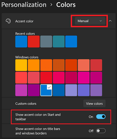 Windows 11: Thay đổi Kích thước, Vị trí và Màu sắc của Thanh tác vụ