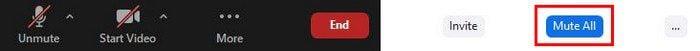 Come disattivare l'audio di tutti contemporaneamente su Zoom