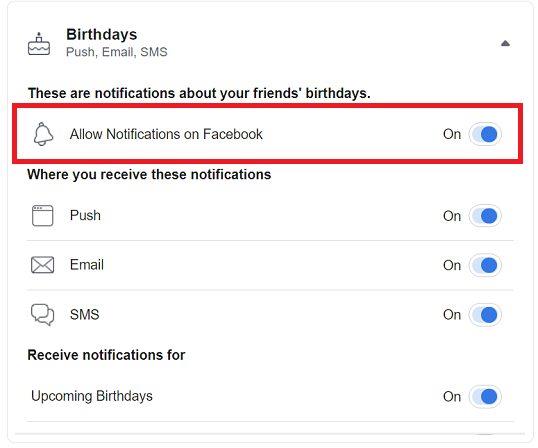 Facebook: jak otrzymywać powiadomienia o urodzinach