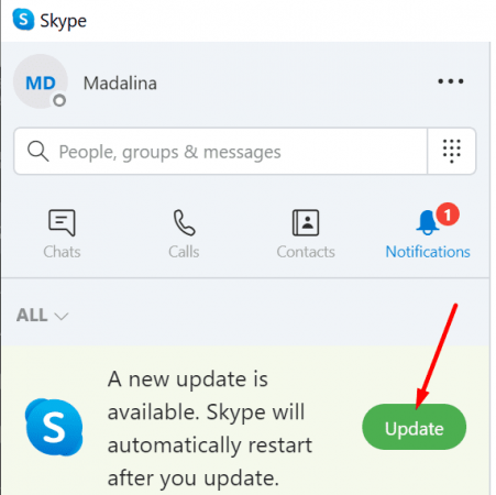 Skype：おっと、リンクに問題がありました