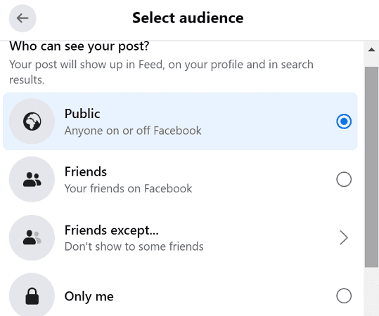 Facebook: amici intimi vs conoscenti