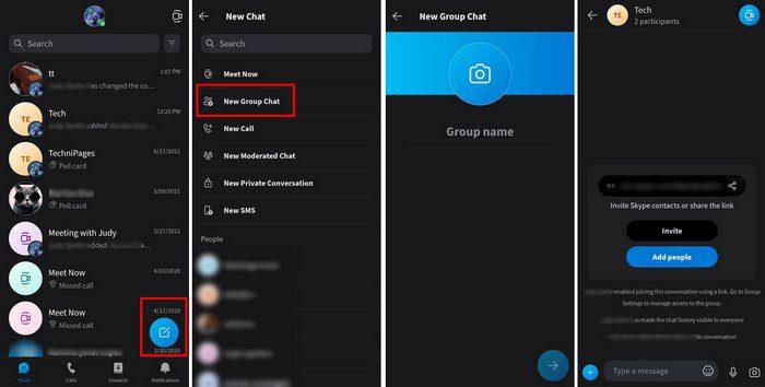 Skype：グループを作成および変更する方法